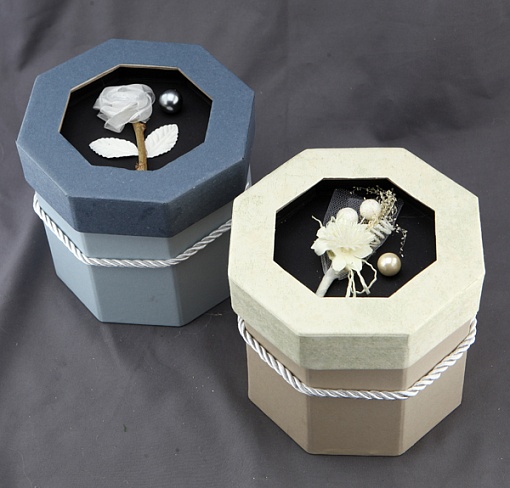 Ла Суисса Шкатулка Цветы 3Д Восьмиугольник - 8 дизайнов, 13х13х12 см. 