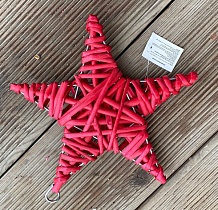 0015 Звезда плетеная декор для украшения подарочного набора 20х20х3 см.